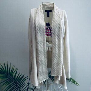 NWT Ivory Karen Scott Sweater Cardigan - Medium